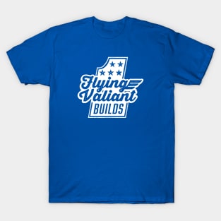 Flying Valiant Builds - (Stunt Style - White on Blue) T-Shirt